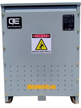Transformador tipo seco elevadores conexión delta estrella 112.5 Kva AL-AL